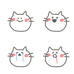 [LINE絵文字] 使いやすい★ねこちゃん絵文字の画像