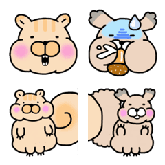 [LINE絵文字] シマリスとエゾリスの画像