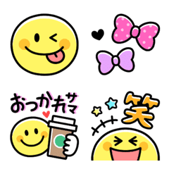 [LINE絵文字] Smiley ＆ Colorful popの画像