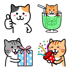 [LINE絵文字] ねこワールド 絵文字 2の画像