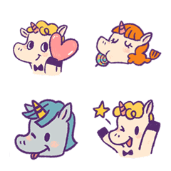 [LINE絵文字] Unicorn Mani - Friends and daily Emoji！の画像