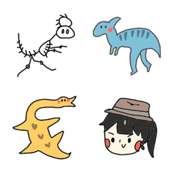 [LINE絵文字] dodo and dinosourの画像