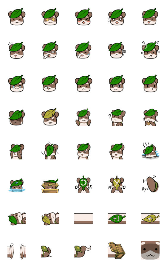 [LINE絵文字]Cute forest bear cubの画像一覧