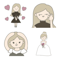 [LINE絵文字] スタイリッシュな女の子の画像