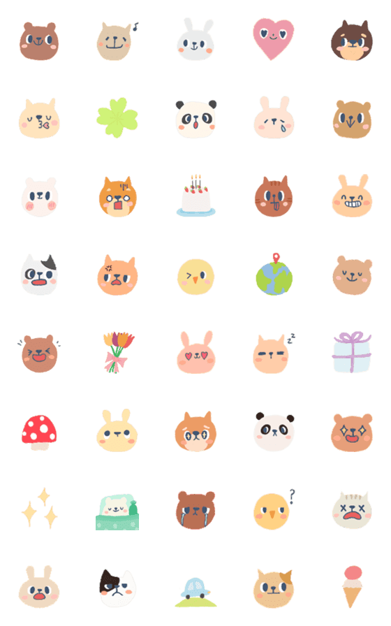 [LINE絵文字]Lovely animals gangの画像一覧