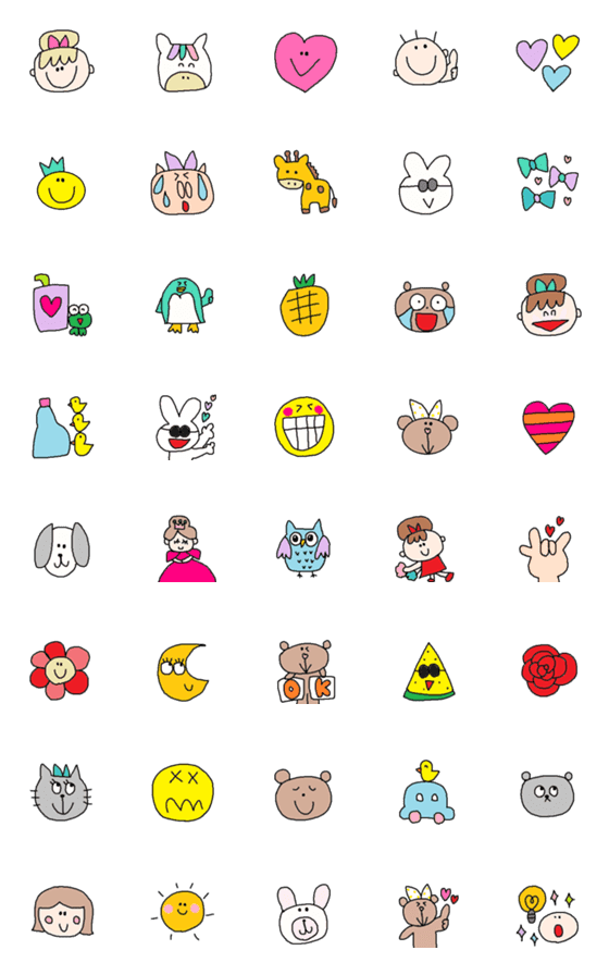 [LINE絵文字]Lilo emoji72の画像一覧