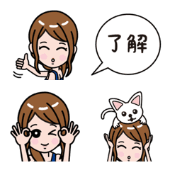 [LINE絵文字] OL女子の絵文字の画像