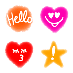 ♥️ふんわりにじんだゆるかわ絵文字♥️の絵文字メイン画像