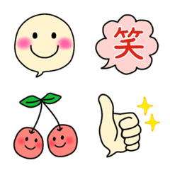 [LINE絵文字] なちゅ♡かわよい顔絵文字（にんげん）の画像