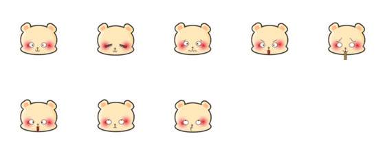 [LINE絵文字]Lazy mouse expression stickersの画像一覧