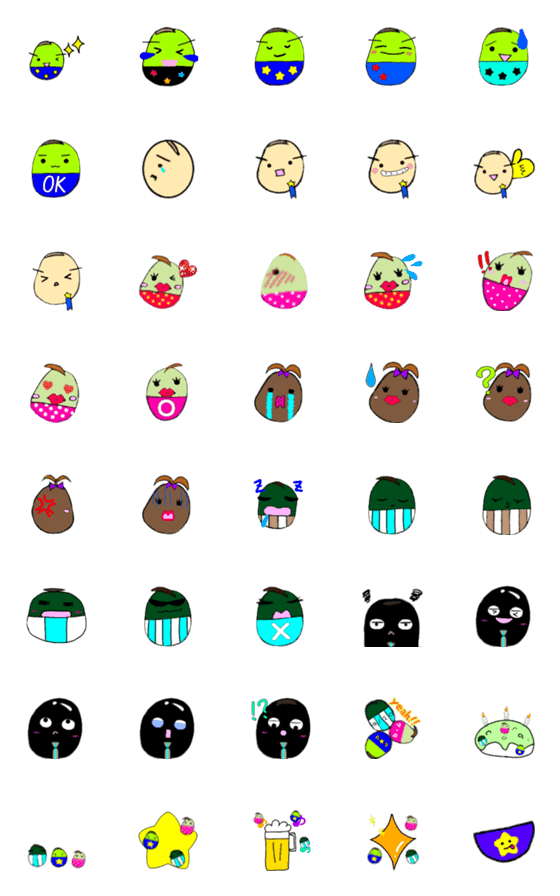 [LINE絵文字]AZEPISE Emojiの画像一覧
