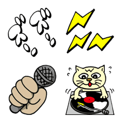 [LINE絵文字] ズンズン猫DJの画像