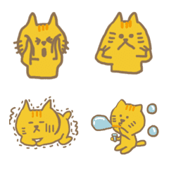 [LINE絵文字] 怠zyな小さなオレンジ色の猫の画像