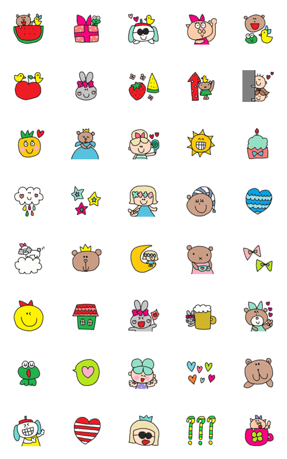 [LINE絵文字]Lilo emoji80の画像一覧