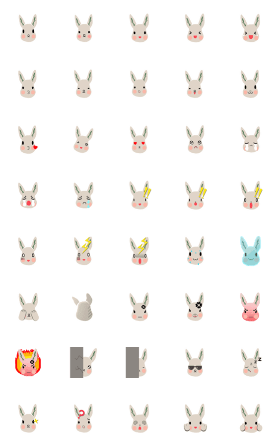 [LINE絵文字]I love rabbitの画像一覧