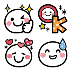 [LINE絵文字] くっきりかわいい♥すまいる絵文字①の画像