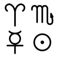 [LINE絵文字] 魔術師と占い師のための惑星記号絵文字の画像