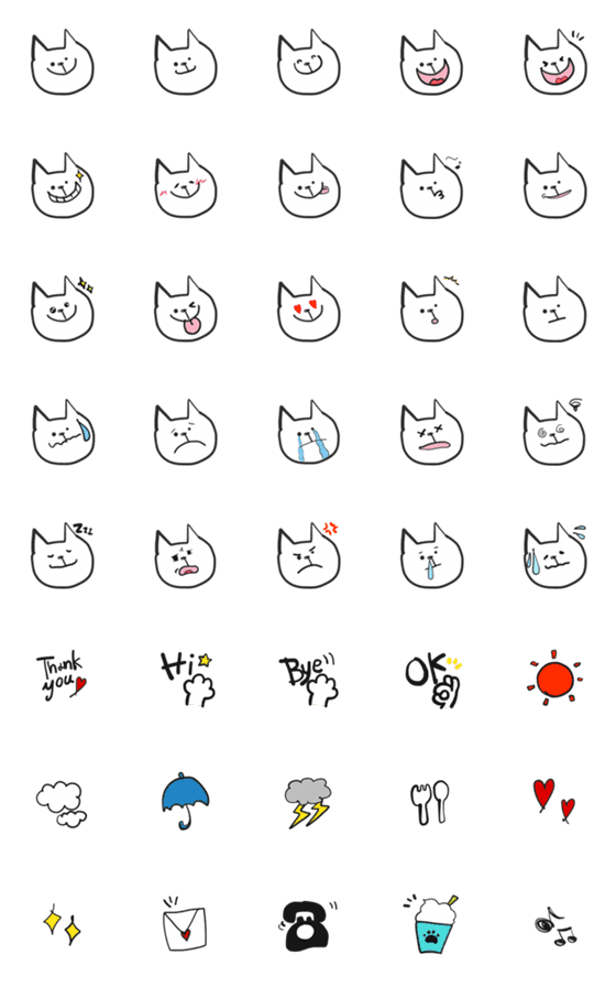 [LINE絵文字]らくがきねこさんの画像一覧