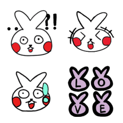 [LINE絵文字] Red Cheeks Rabbitの画像