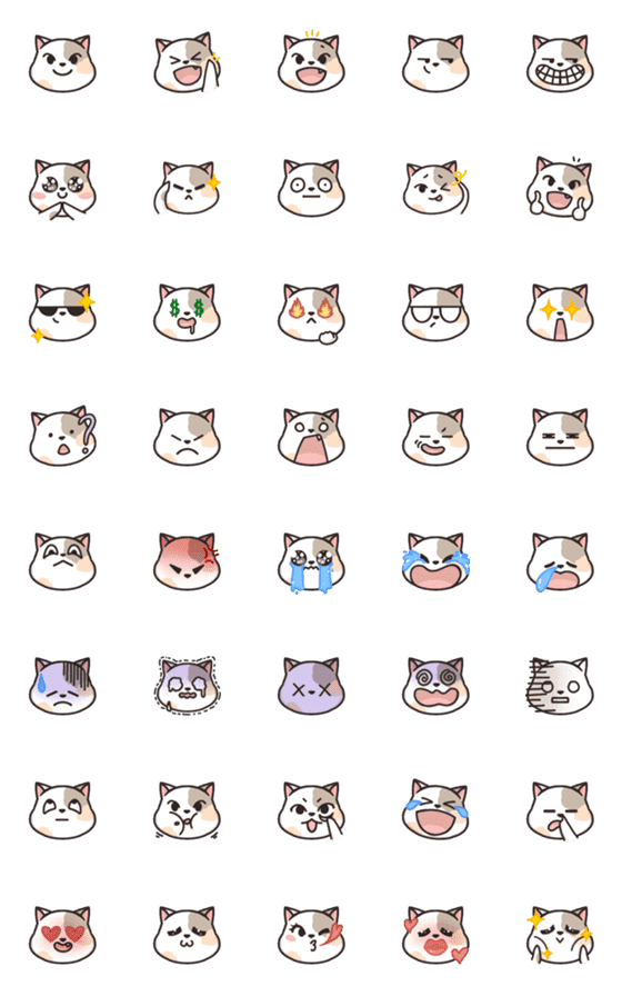 [LINE絵文字]Spotty the Cat！の画像一覧