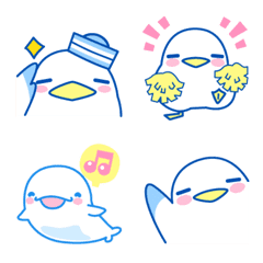 [LINE絵文字] やさしみカモメとイルカさん絵文字の画像