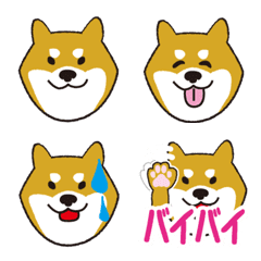 [LINE絵文字] 柴犬 シンプル 絵文字の画像