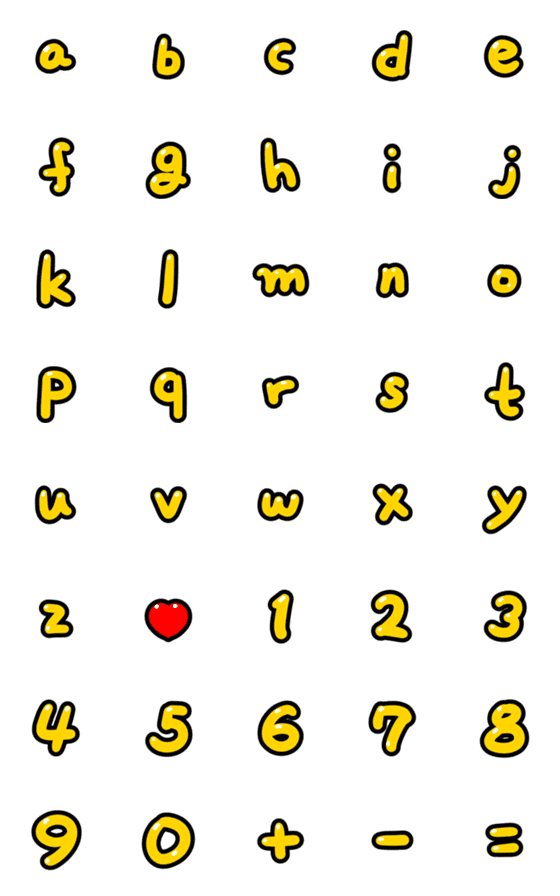 [LINE絵文字]Yellow_abcの画像一覧