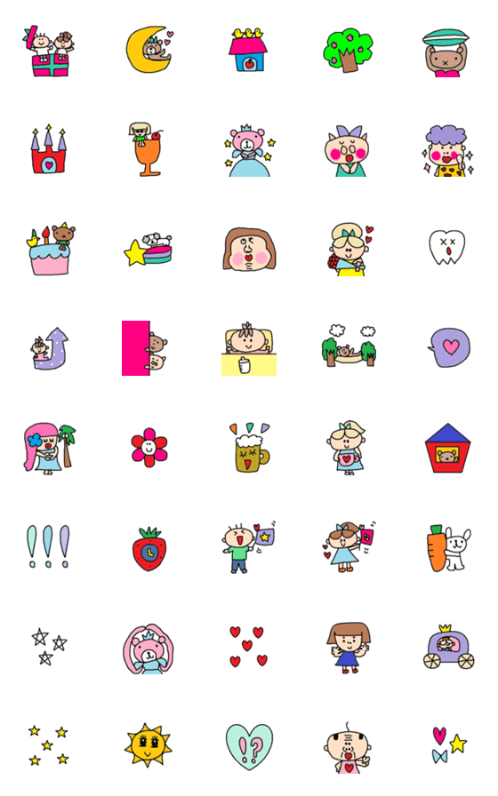 [LINE絵文字]Lilo emoji61の画像一覧