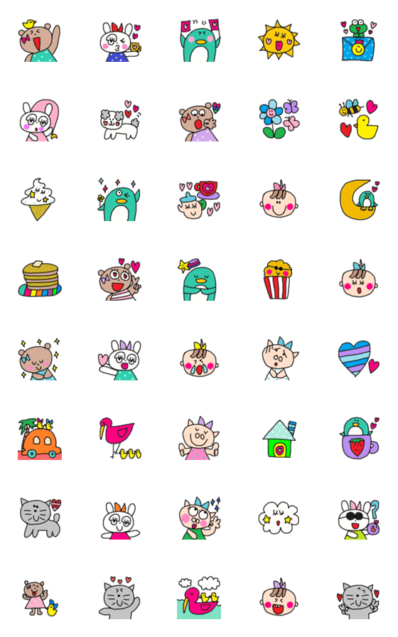 [LINE絵文字]Lilo emoji86の画像一覧