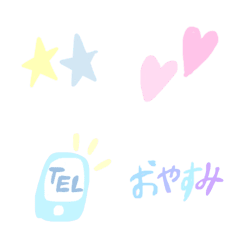 [LINE絵文字] パステル シンプルの画像