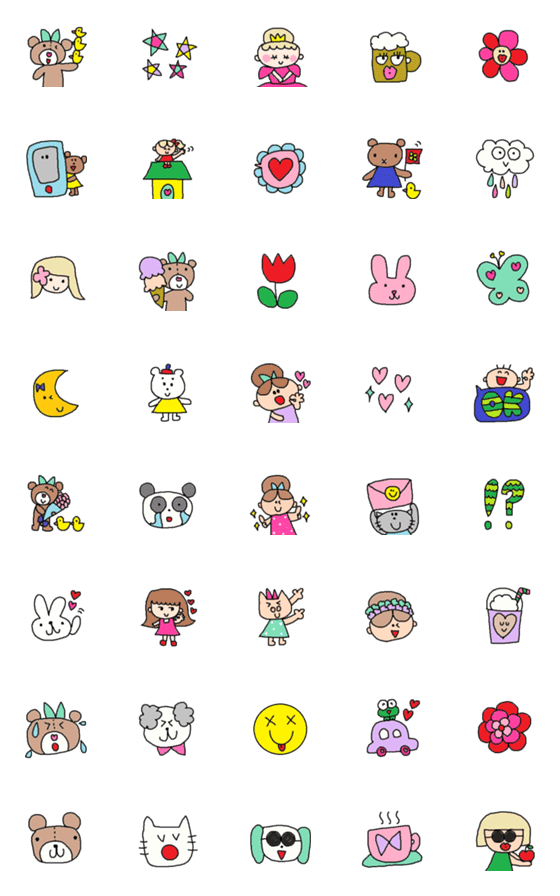 [LINE絵文字]Lilo emoji65の画像一覧