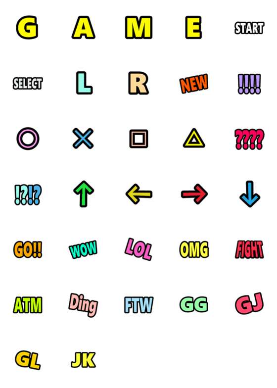 [LINE絵文字]△□GAMEな絵文字○×の画像一覧