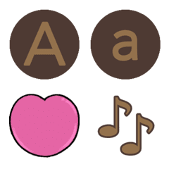 [LINE絵文字] My DECO Emoji Fashionable brownの画像