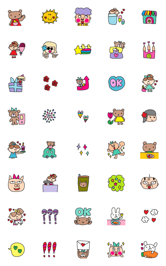 [LINE絵文字]Lilo emoji60の画像一覧