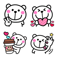 [LINE絵文字] かわいい❤気持ち伝えるクマさん絵文字の画像