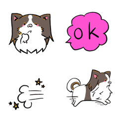 [LINE絵文字] パピヨンとポップな絵文字の画像