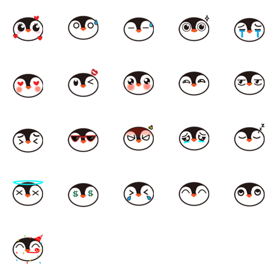 [LINE絵文字]Penguins are my friendsの画像一覧