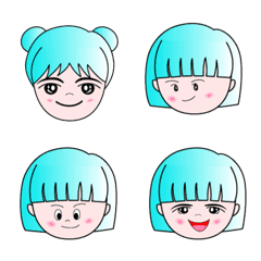 [LINE絵文字] Green head girlの画像