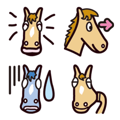 [LINE絵文字] 馬の顔文字の画像