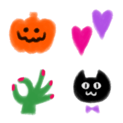 [LINE絵文字] ゆるかわ♥️フワフワ質感のハロウィンの画像