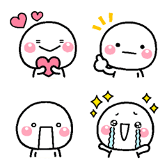 [LINE絵文字] 大人かわいい♡毎日使えるしろまるの絵文字の画像