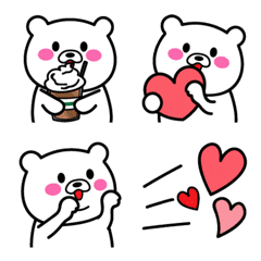 しろクマ★絵文字3の絵文字メイン画像