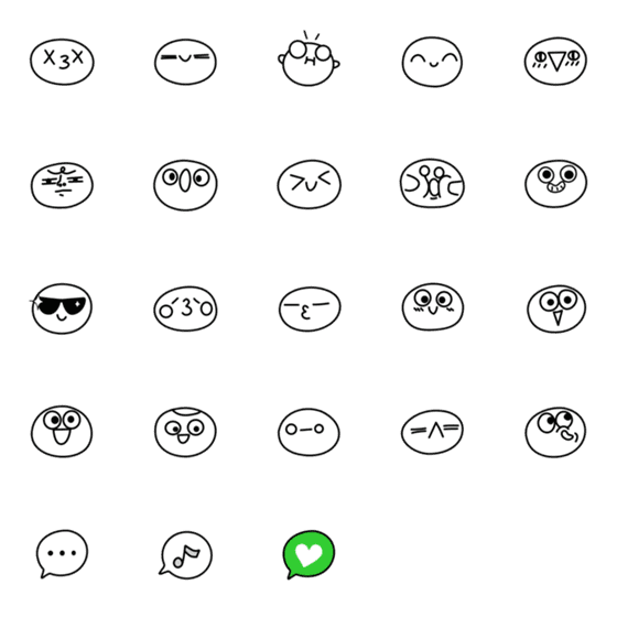 [LINE絵文字]JELLYFACE SIMPLE GOODの画像一覧