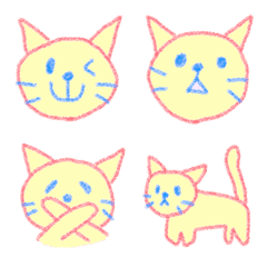 [LINE絵文字] らくがきねこの画像