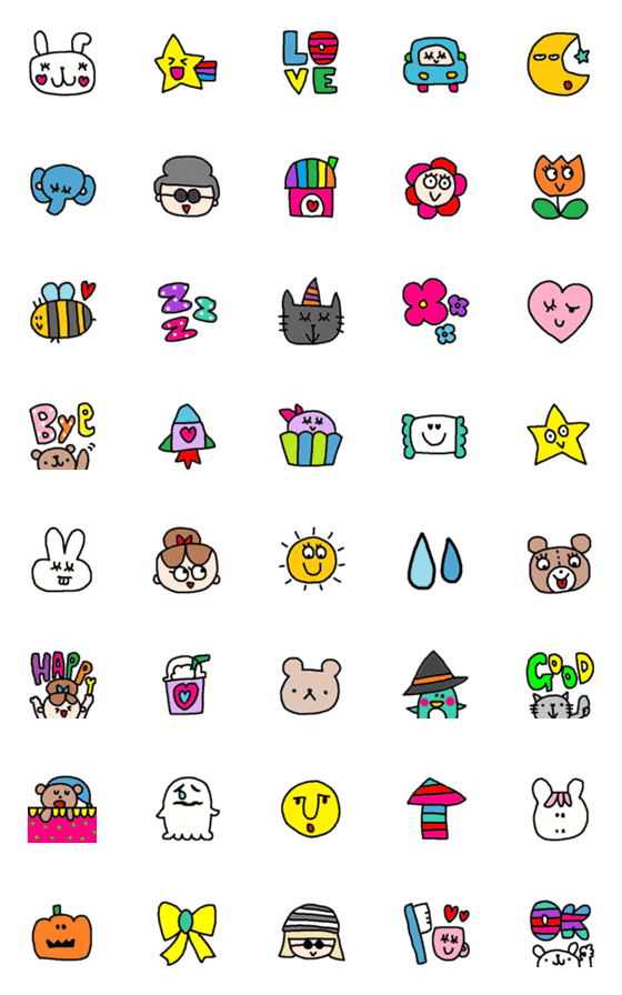 [LINE絵文字]Lilo emoji 100の画像一覧