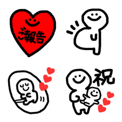 [LINE絵文字] 可愛い妊婦さんの画像