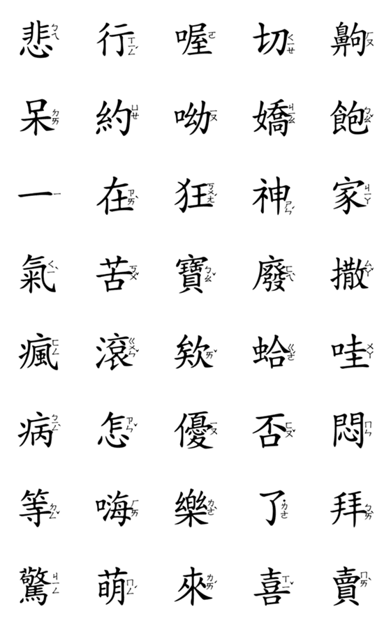 [LINE絵文字]Is the phonetic emoji 2の画像一覧