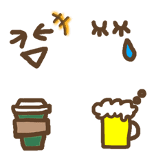 [LINE絵文字] シンプル基本セット絵文字の画像