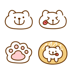 [LINE絵文字] かわいい♡白クマさんの絵文字の画像