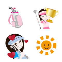 ゴルフ好き女子の日常の絵文字メイン画像